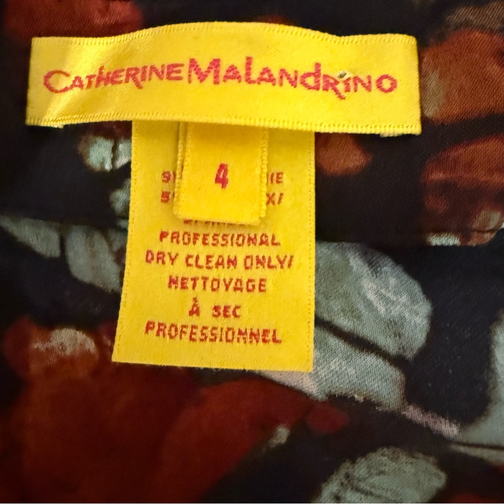 Catherine Malandrino Yellow Label Multicolored Silk Wrap Dress - Picture 5 of 6